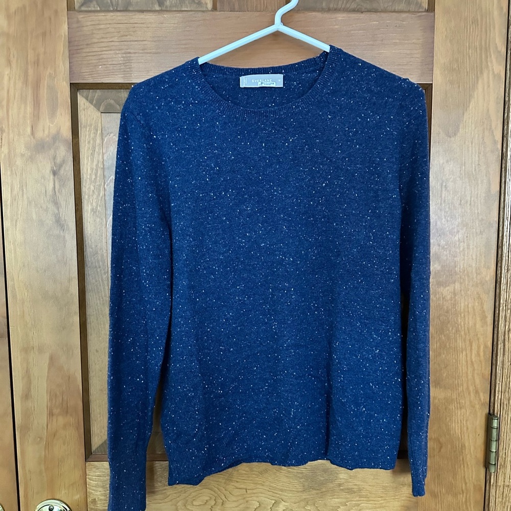 Everlane | Blue Donegal Speckled Cashmere Sweater - Picture 3 of 4